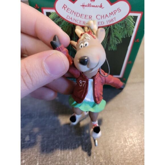 Hallmark reindeer Champs dancer 1987 ornament Xmas decor - Picture 1 of 4